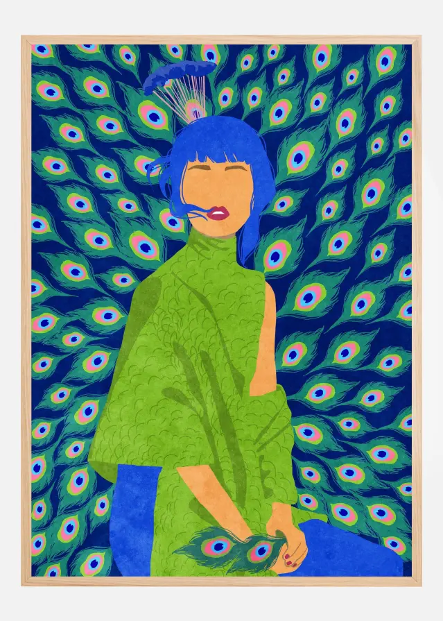 Bildverkstad peacock woman Poster