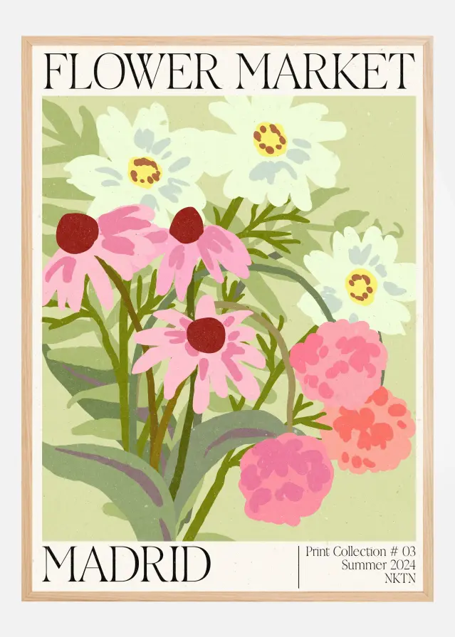 Bildverkstad Madrid Flower Market Poster