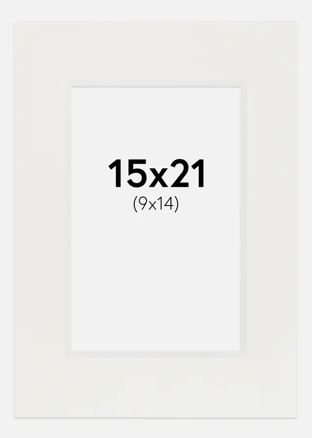 Konstlist Crescent Passepartout Weiß 3 mm (weißer Kern) 15x21 cm (9x14)