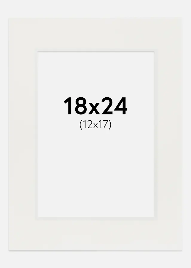 Konstlist Crescent Passepartout Weiß 3 mm (weißer Kern) 18x24 cm (12x17)
