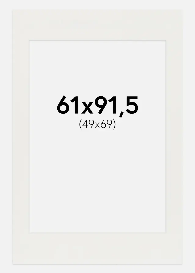 Konstlist Crescent Passepartout Weiß 3 mm (weißer Kern) 61x91,5 cm (49x69)
