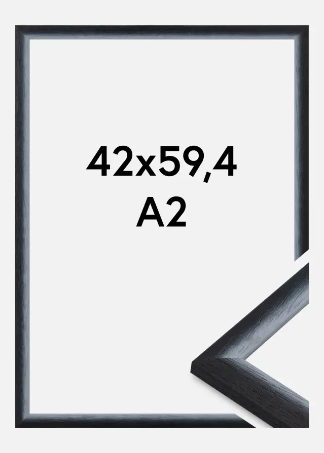 Jämtlands Ramfabrik Rahmen Cornwall Acrylglas Schwarz 42x59,4 cm (A2)