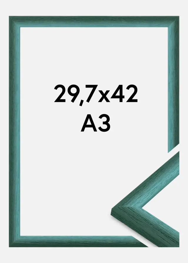 Jämtlands Ramfabrik Rahmen Cornwall Acrylglas Dunkelgrün 29,7x42 cm (A3)