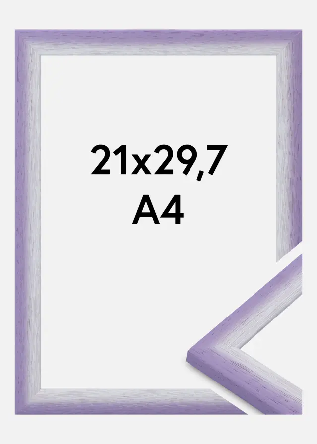 Jämtlands Ramfabrik Rahmen Cornwall Acrylglas Helllila 21x29,7 cm (A4)