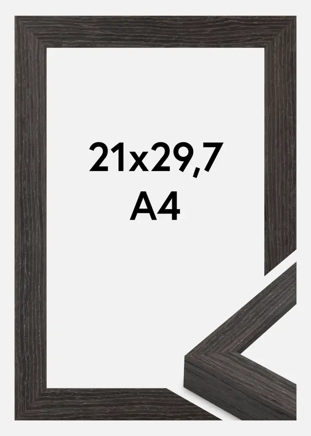 Jämtlands Ramfabrik Rahmen Cotswold Acrylglas Grau 21x29,7 cm (A4)