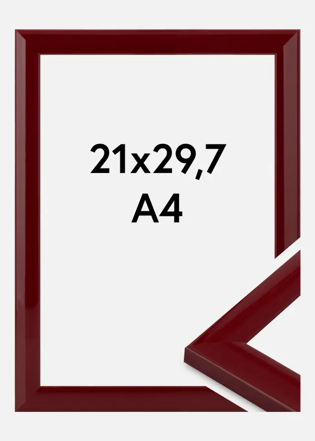 Jämtlands Ramfabrik Rahmen Dorset Acrylglas Dunkelrot 21x29,7 cm (A4)