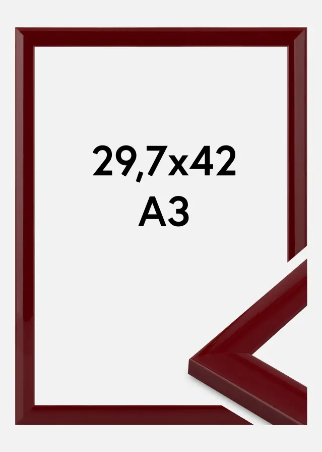Jämtlands Ramfabrik Rahmen Dorset Acrylglas Dunkelrot 29,7x42 cm (A3)