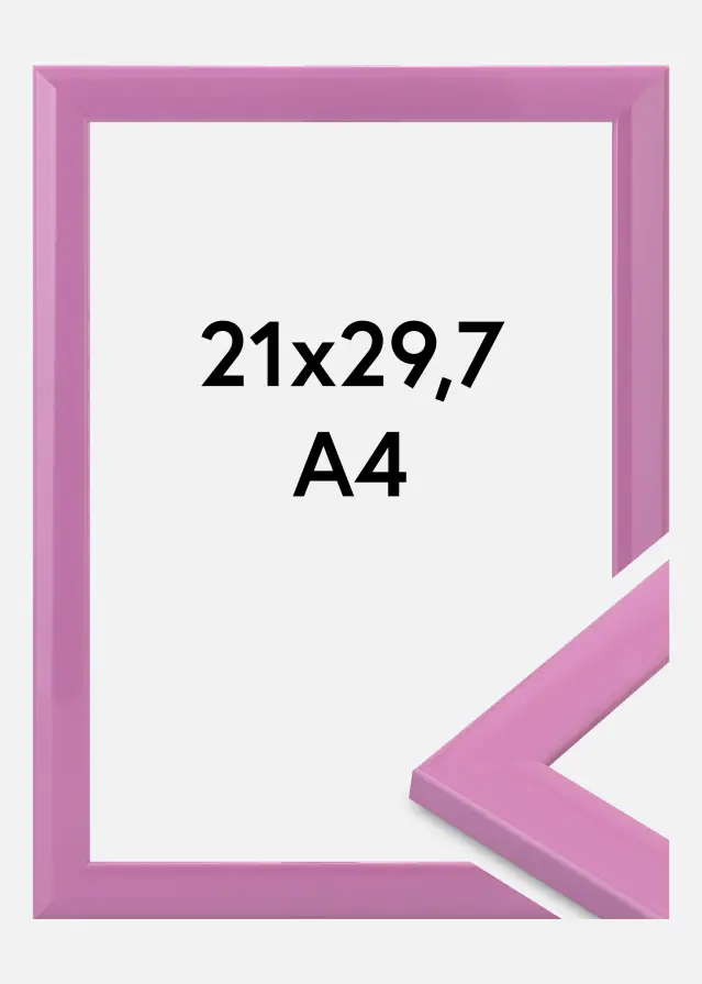 Jämtlands Ramfabrik Rahmen Dorset Acrylglas Rosa 21x29,7 cm (A4)