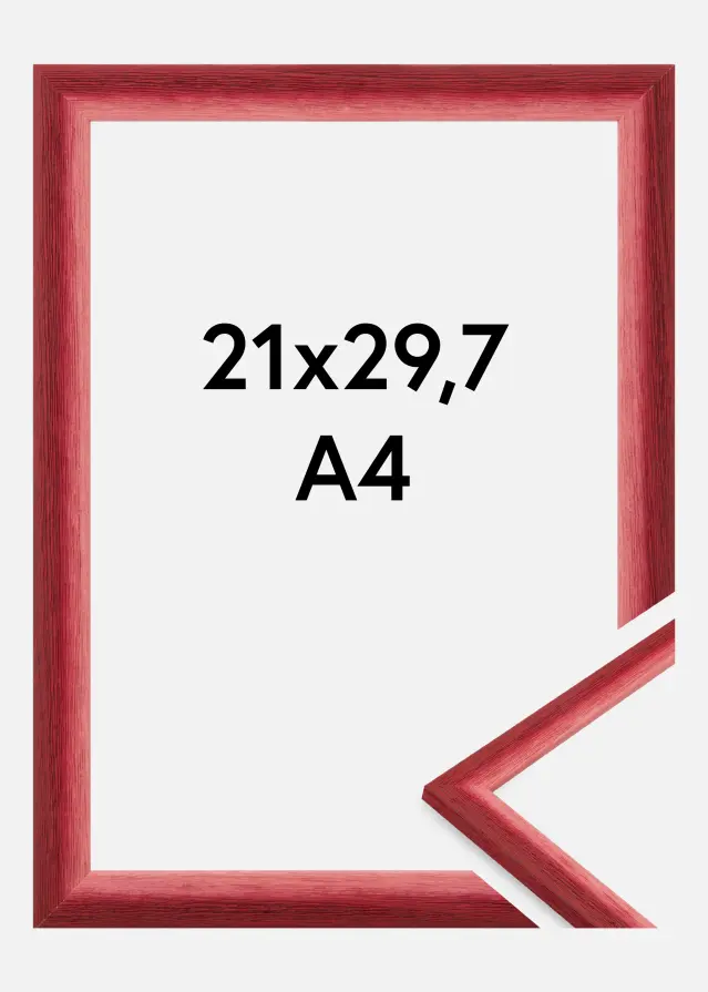 Jämtlands Ramfabrik Rahmen Cornwall Acrylglas Dunkelrot 21x29,7 cm (A4)