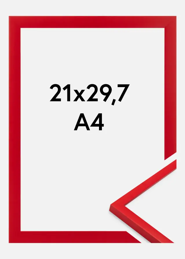 Jämtlands Ramfabrik Rahmen Kent Acrylglas Rot 21x29,7 cm (A4)