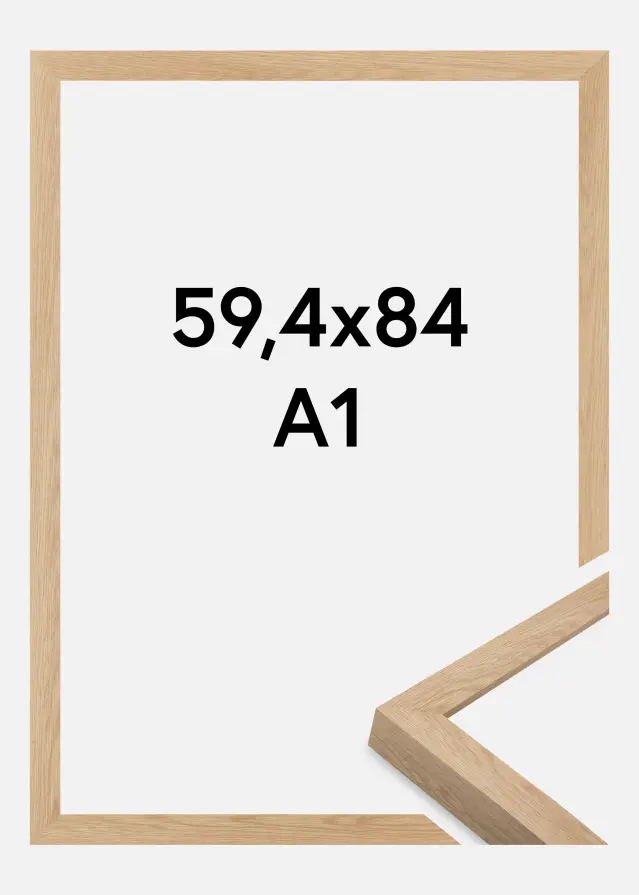 Jämtlands Ramfabrik Rahmen Wells Acrylglas Eiche 59,4x84,1 cm (A1)
