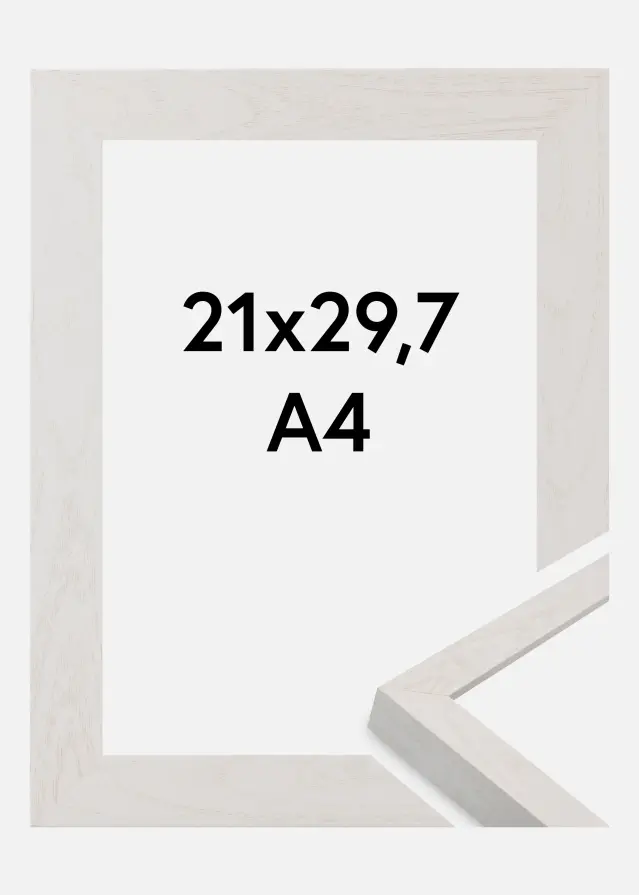 Jämtlands Ramfabrik Rahmen Wells Acrylglas Weiß 21x29,7 cm (A4)