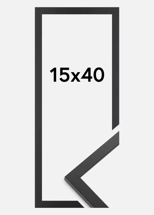 BGA Rahmen Trendy Acrylglas Schwarz 15x40 cm