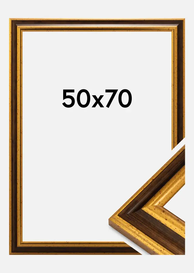 Jämtlands Ramfabrik Rahmen Aberystwyth Acrylglas Gold 50x70 cm