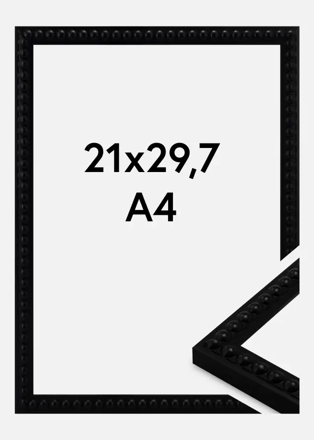 Jämtlands Ramfabrik Rahmen Perla Acrylglas Schwarz 21x29,7 cm (A4)