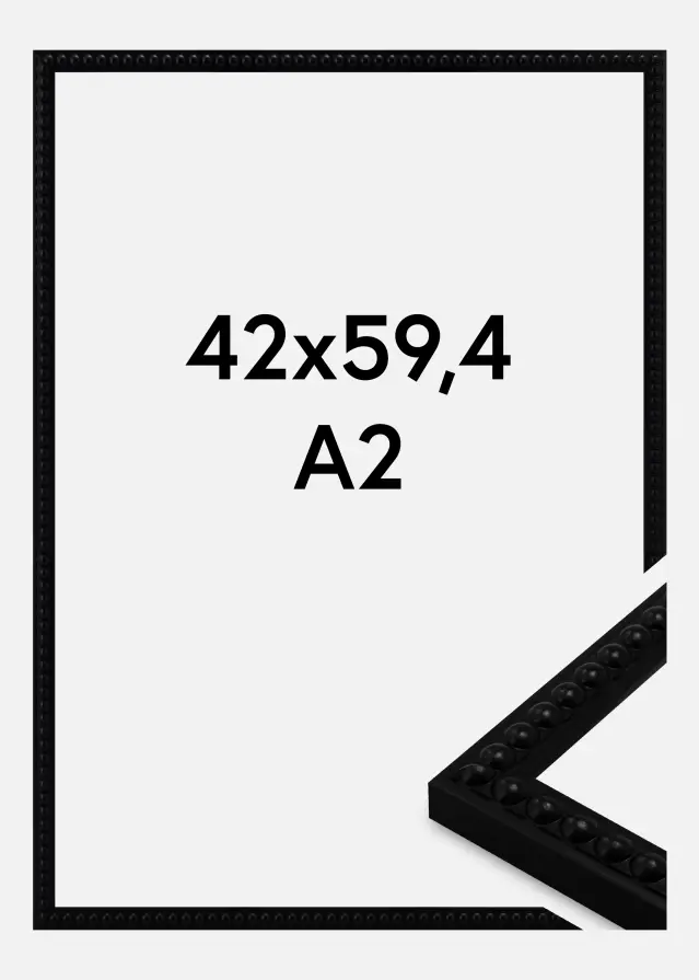 Jämtlands Ramfabrik Rahmen Perla Acrylglas Schwarz 42x59,4 cm (A2)