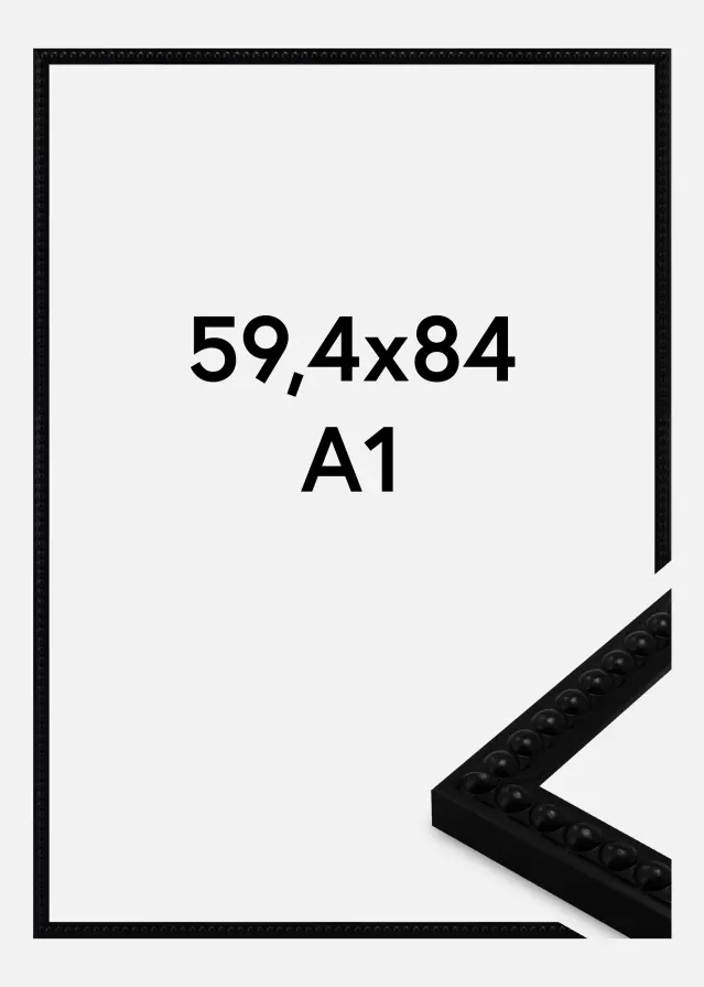 Jämtlands Ramfabrik Rahmen Perla Acrylglas Schwarz 59,4x84 cm (A1)