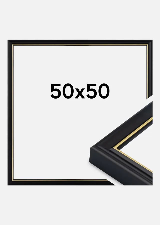 Jämtlands Ramfabrik Rahmen Canterbury Acrylglas Schwarz 50x50 cm