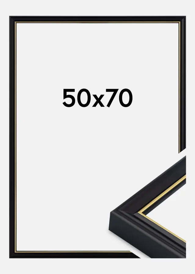 Jämtlands Ramfabrik Rahmen Canterbury Acrylglas Schwarz 50x70 cm