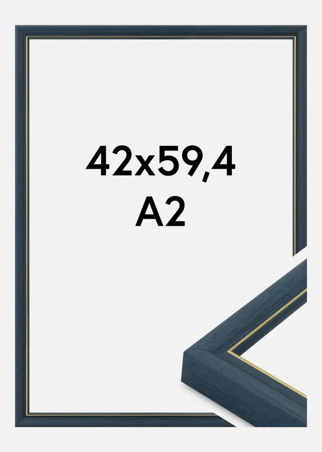 Jämtlands Ramfabrik Rahmen Canterbury Acrylglas Blau 42x59,4 cm (A2)