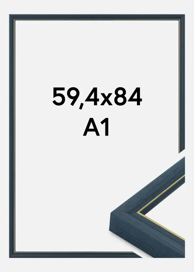 Jämtlands Ramfabrik Rahmen Canterbury Acrylglas Blau 59,4x84,1 cm (A1)