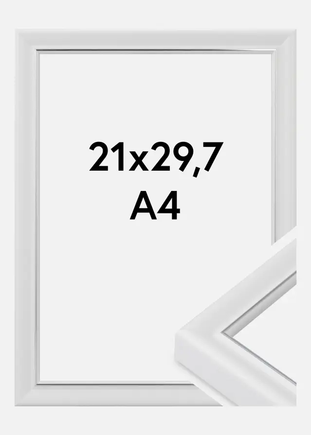 Jämtlands Ramfabrik Rahmen Canterbury Acrylglas Weiß 21x29,7 cm (A4)