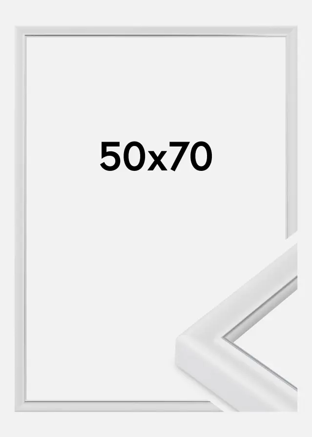 Jämtlands Ramfabrik Rahmen Canterbury Acrylglas Weiß 50x70 cm