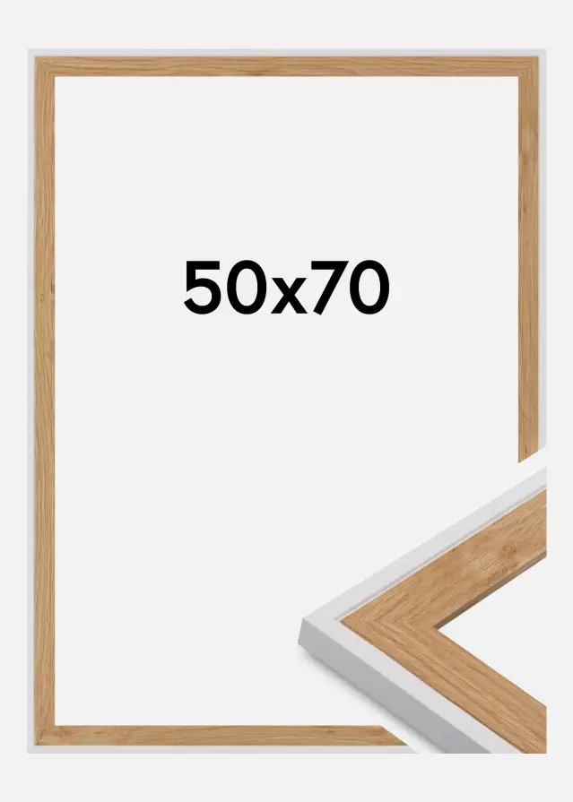 Jämtlands Ramfabrik Rahmen Clearline Acrylglas Weiß 50x70 cm