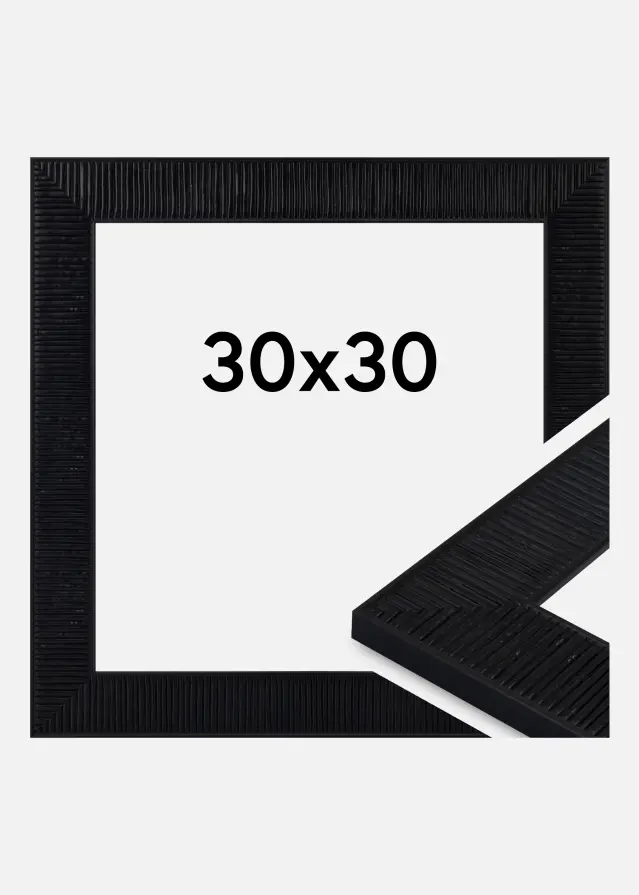 Jämtlands Ramfabrik Rahmen Lund Acrylglas Schwarz 30x30 cm