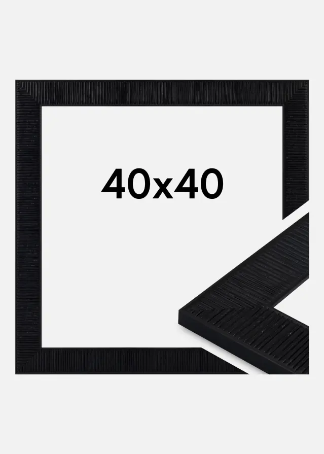 Jämtlands Ramfabrik Rahmen Lund Acrylglas Schwarz 40x40 cm