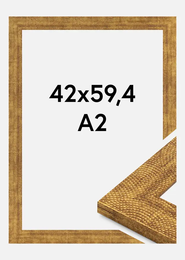 Jämtlands Ramfabrik Rahmen Linea Acrylglas Gold 42x59,4 cm (A2)