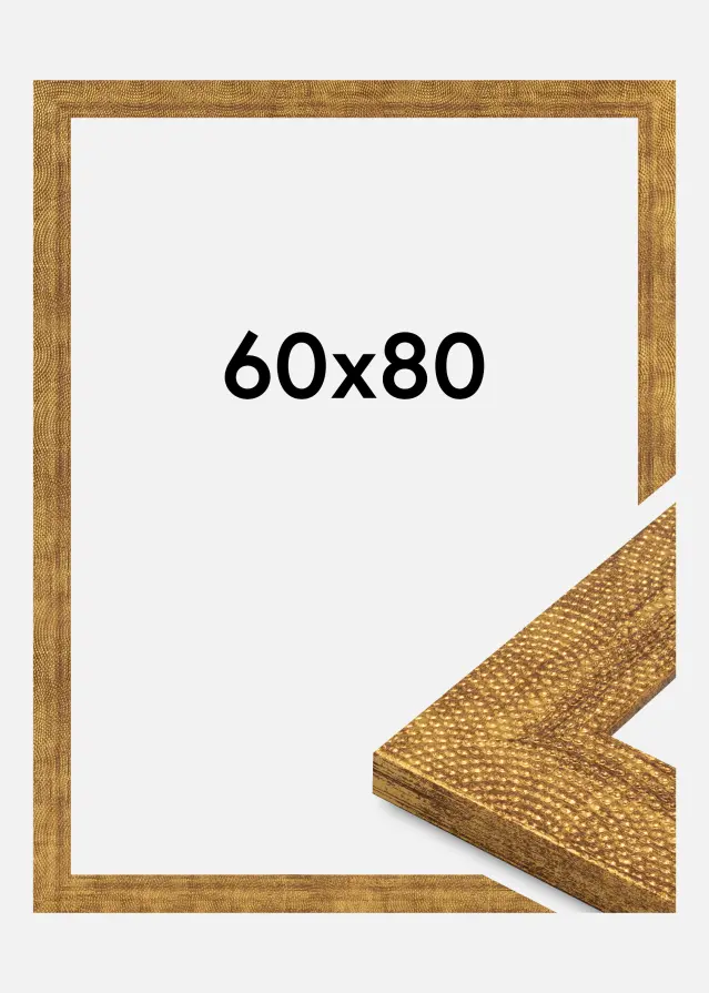 Jämtlands Ramfabrik Rahmen Linea Acrylglas Gold 60x80 cm