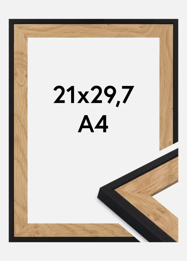 Jämtlands Ramfabrik Rahmen Iris Acrylglas Schwarz 21x29,7 cm (A4)