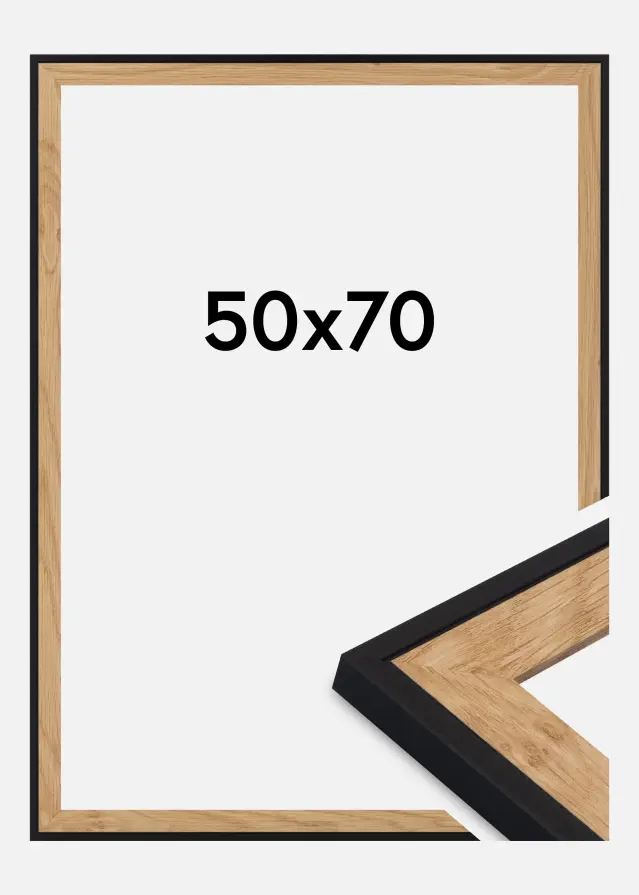 Jämtlands Ramfabrik Rahmen Iris Acrylglas Schwarz 50x70 cm