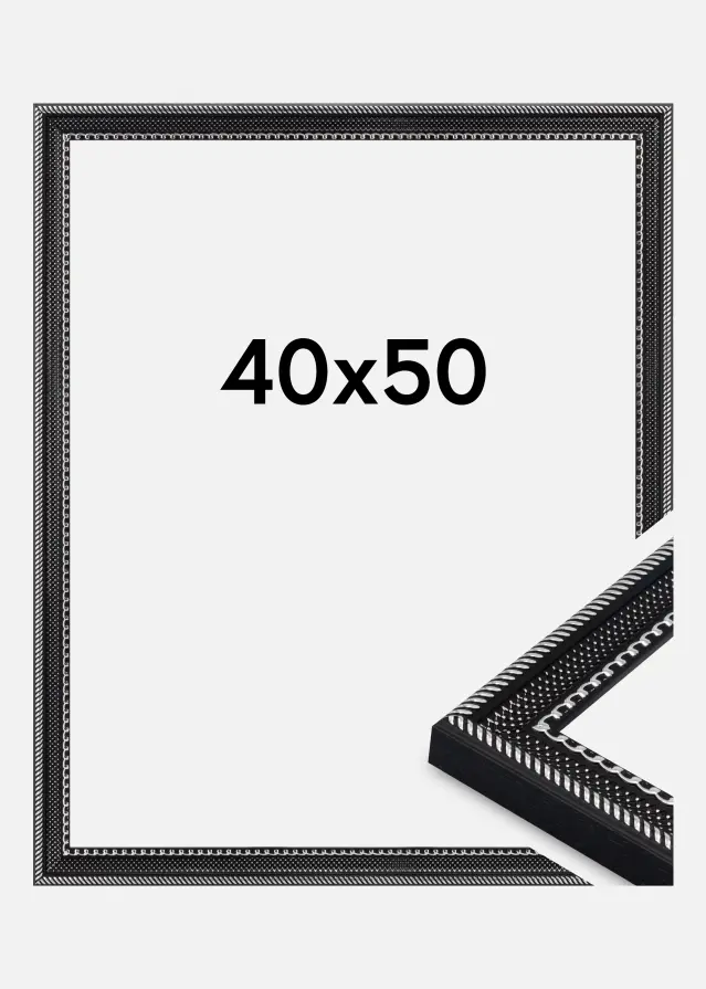 Jämtlands Ramfabrik Rahmen Trellis Acrylglas Schwarz 40x50 cm