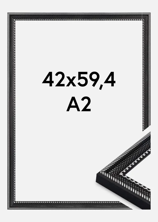 Jämtlands Ramfabrik Rahmen Trellis Acrylglas Schwarz 42x59,4 cm (A2)