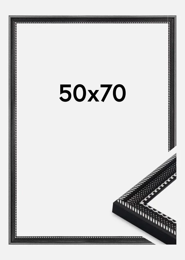 Jämtlands Ramfabrik Rahmen Trellis Acrylglas Schwarz 50x70 cm