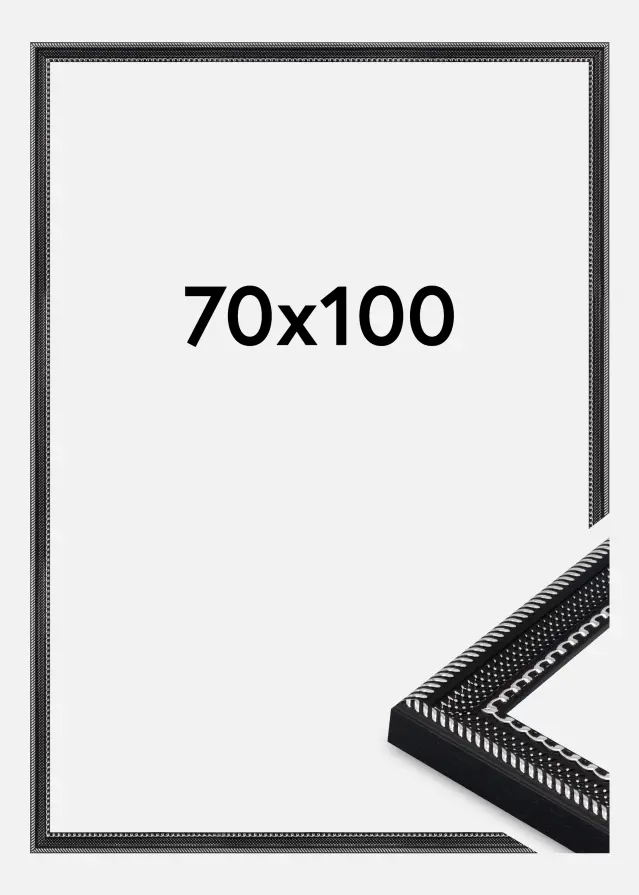 Jämtlands Ramfabrik Rahmen Trellis Acrylglas Schwarz 70x100 cm
