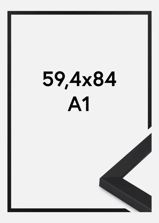 Jämtlands Ramfabrik Rahmen Oban Acrylglas Schwarz 59,4x84,1 cm (A1)