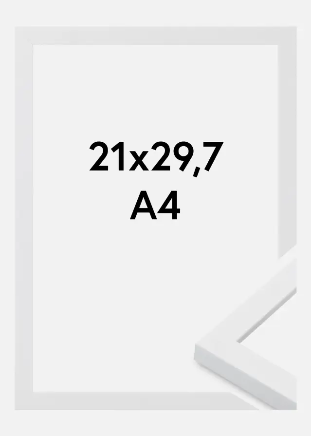 Jämtlands Ramfabrik Rahmen Oban Acrylglas Weiß 21x29,7 cm (A4)