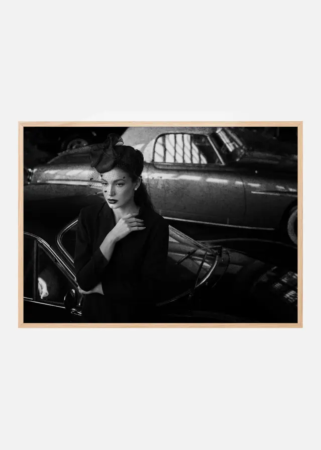 Bildverkstad Lady with cars Poster
