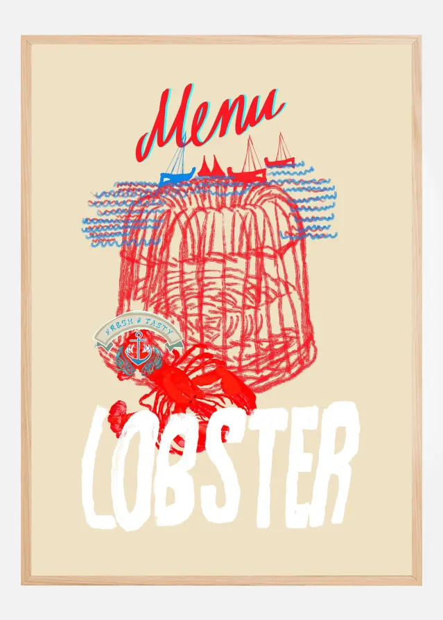 Bildverkstad Lobster Menu Poster
