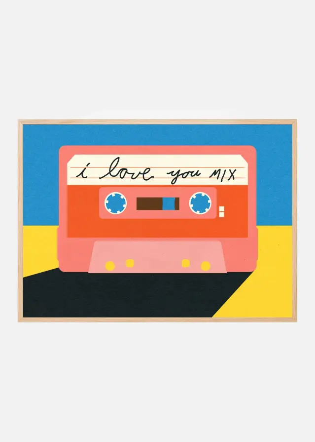Bildverkstad I Love You Mix Tape Poster