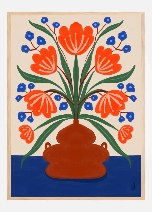 Bildverkstad Boho Folk Floral Poster