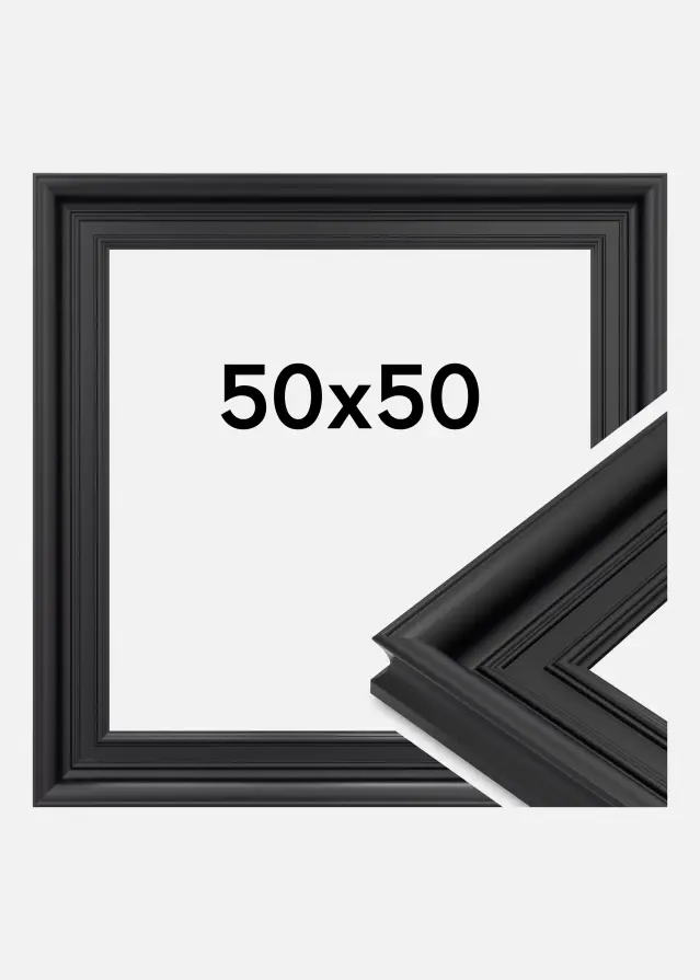 Jämtlands Ramfabrik Rahmen Scarborough Acrylglas Schwarz 50x50 cm