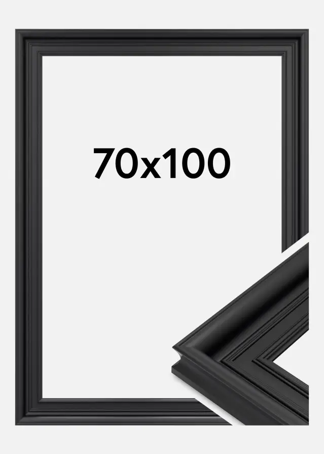 Jämtlands Ramfabrik Rahmen Scarborough Acrylglas Schwarz 70x100 cm