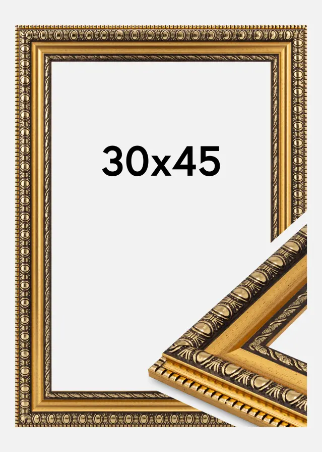 Jämtlands Ramfabrik Rahmen Ornato Acrylglas Gold 30x45 cm