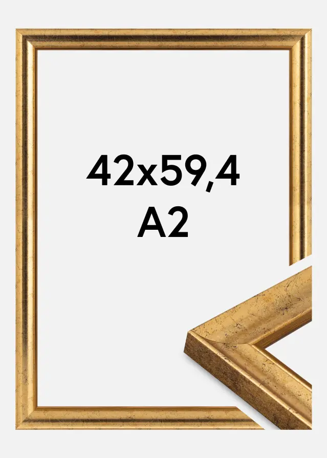 Jämtlands Ramfabrik Rahmen Conca Acrylglas Gold 42x59,4 cm (A2)