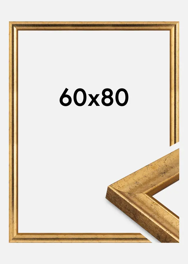 Jämtlands Ramfabrik Rahmen Conca Acrylglas Gold 60x80 cm