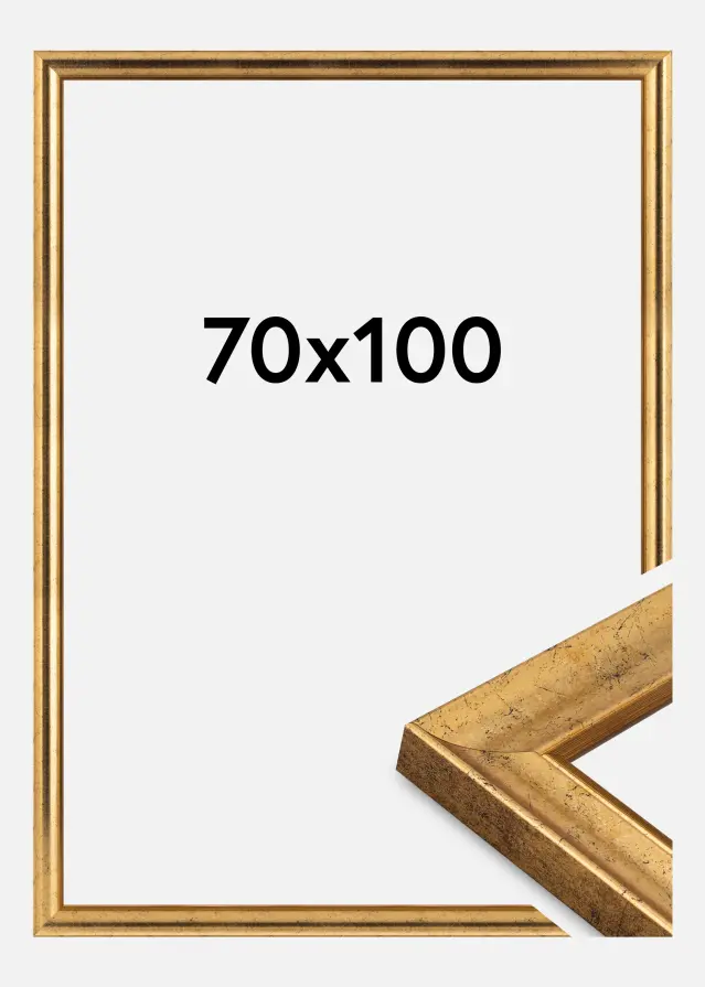 Jämtlands Ramfabrik Rahmen Conca Acrylglas Gold 70x100 cm